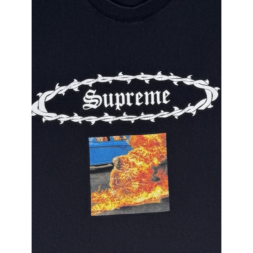 * Supreme Eternal Tee Man On Fire Shirt Black Size Large - Authentic - Picture 4 of 9